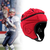 Maxbell Rugby Helmet Protective Gear Breathable Headgear for Sports Baseball Pitcher Red