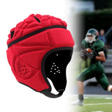 Maxbell Rugby Helmet Protective Gear Breathable Headgear for Sports Baseball Pitcher Red