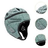Maxbell Rugby Helmet Protective Gear Breathable Headgear for Sports Baseball Pitcher Gray Blue