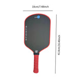 Maxbell Pickleball Paddle Non Slip Handle Carbon Fiber for Power Consistency Control Red