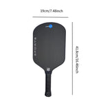 Maxbell Pickleball Paddle Non Slip Handle Carbon Fiber for Power Consistency Control Black