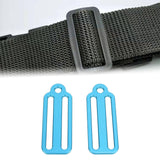 2Pcs Weight Belt Sliders Weight Belt Keepers for Dive Gear Swimming Surfing Blue