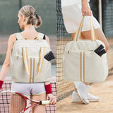 Maxbell Pickleball Bag Outdoor Sport Bag Multipurpose Handbag Pickleball Racquet Bag White