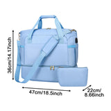 Maxbell Sports Gym Bag Luggage Handbag Travel Duffle Bag for Travel Camping Exercise Blue