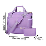 Maxbell Sports Gym Bag Luggage Handbag Travel Duffle Bag for Travel Camping Exercise Purple