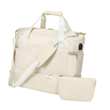 Maxbell Sports Gym Bag Luggage Handbag Travel Duffle Bag for Travel Camping Exercise White