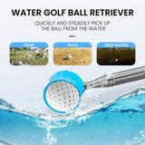 Maxbell Golf Ball Retriever Metal Golf Ball Catcher Anti Slip Grip Golf Gift for Men