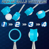 Maxbell Golf Ball Retriever Metal Golf Ball Catcher Anti Slip Grip Golf Gift for Men