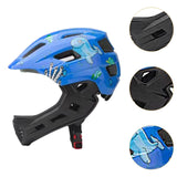 Maxbell Kids Bike Helmet Cycling Helmet Outdoor Activities Portable Full Face Helmet Blue