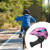 Maxbell Kids Bike Helmet Cycling Helmet Outdoor Activities Portable Full Face Helmet Pink
