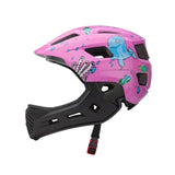 Maxbell Kids Bike Helmet Cycling Helmet Outdoor Activities Portable Full Face Helmet Pink