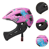 Maxbell Kids Bike Helmet Cycling Helmet Outdoor Activities Portable Full Face Helmet Pink