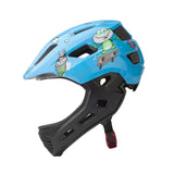 Maxbell Kids Bike Helmet Cycling Helmet Outdoor Activities Portable Full Face Helmet Blue Frog