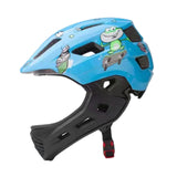 Maxbell Kids Bike Helmet Cycling Helmet Outdoor Activities Portable Full Face Helmet Blue Frog