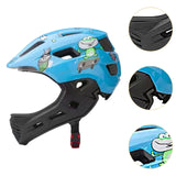 Maxbell Kids Bike Helmet Cycling Helmet Outdoor Activities Portable Full Face Helmet Blue Frog