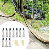 10x Bike Tire Valve Tyre Valve Zinc Alloy for Bicycle Repairing Dunlop Valve