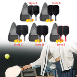 2Pcs Pickleball Paddles with 4 Balls for Yard Indoor Outdoor Sports Supplies Style A