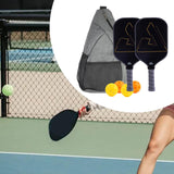 2Pcs Pickleball Paddles with 4 Balls for Yard Indoor Outdoor Sports Supplies Style B