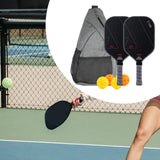 2Pcs Pickleball Paddles with 4 Balls for Yard Indoor Outdoor Sports Supplies Style D