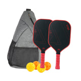 2Pcs Pickleball Paddles with 4 Balls for Yard Indoor Outdoor Sports Supplies Style E