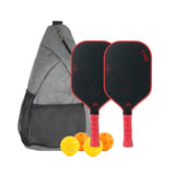 2Pcs Pickleball Paddles with 4 Balls for Yard Indoor Outdoor Sports Supplies Style E