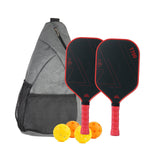 2Pcs Pickleball Paddles with 4 Balls for Yard Indoor Outdoor Sports Supplies Style E