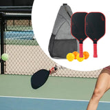 2Pcs Pickleball Paddles with 4 Balls for Yard Indoor Outdoor Sports Supplies Style E