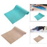 Maxbell Jute Yoga Mat Elastic Portable Sports Gear for Gym Indoor Outdoor Stretching Cyan