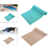 Maxbell Jute Yoga Mat Elastic Portable Sports Gear for Gym Indoor Outdoor Stretching Cyan