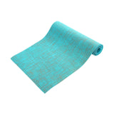 Maxbell Jute Yoga Mat Elastic Portable Sports Gear for Gym Indoor Outdoor Stretching Cyan