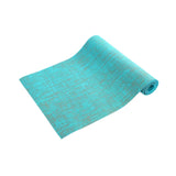 Maxbell Jute Yoga Mat Elastic Portable Sports Gear for Gym Indoor Outdoor Stretching Cyan