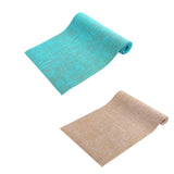 Maxbell Jute Yoga Mat Elastic Portable Sports Gear for Gym Indoor Outdoor Stretching Cyan