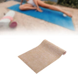 Maxbell Jute Yoga Mat Elastic Portable Sports Gear for Gym Indoor Outdoor Stretching Khaki