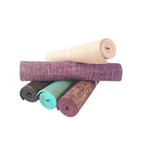 Maxbell Jute Yoga Mat Elastic Portable Sports Gear for Gym Indoor Outdoor Stretching Khaki
