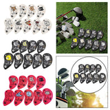 9Pcs Golf Club Head Covers Golf Iron Covers Set for Festivals Parks Training White