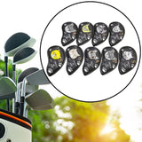 9Pcs Golf Club Head Covers Golf Iron Covers Set for Festivals Parks Training Black