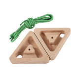 2Pcs Triangle Climbing Hangboard Climbing Fingerboard for Bouldering Outdoor