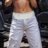 Maxbell Running Belt Fanny Pack Adjustable Belt Waistband Bag for Jogging Gym Hiking Gray