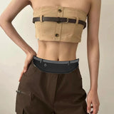 Maxbell Running Belt Fanny Pack Adjustable Belt Waistband Bag for Jogging Gym Hiking Black
