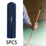 Maxbell 5 Pieces Pool Cue Tip Covers Billiards Accessories Portable Snooker Tip Caps 10mm