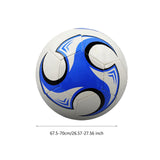 Maxbell Soccer Ball Size 5 Seamless Stitching Training for Game Practice Gift Blue