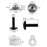 Maxbell 4x M4 Safe Replacement Stable Professional Upgrade Hockey Visor Hardware Kit