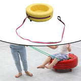 Maxbell Kids Hand Pulled Cart Interactive Toy for Sports Playground Group Activities Yellow