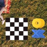 Maxbell Toe Chess Set Interactive Travel Gifts Funny XO Toy for Adults Families Kids 180cm and Black