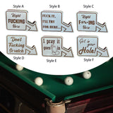 Maxbell 8 Ball Pocket Marker Pool Table Decoration Sign for Billiards Players Gifts Style A