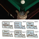 Maxbell 8 Ball Pocket Marker Pool Table Decoration Sign for Billiards Players Gifts Style A