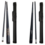 Maxbell 1/2 Split Pool Cue Billiard Stick for Enthusiasts Billiard Players Beginners Silver