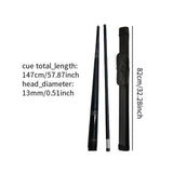 Maxbell 1/2 Split Pool Cue Billiard Stick for Enthusiasts Billiard Players Beginners Silver