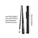 Maxbell 1/2 Split Pool Cue Billiard Stick for Enthusiasts Billiard Players Beginners Gold