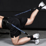 Maxbell Leg Strength Resistance Bands Set Exercise Running Soccer Workout Pull Ropes Blue